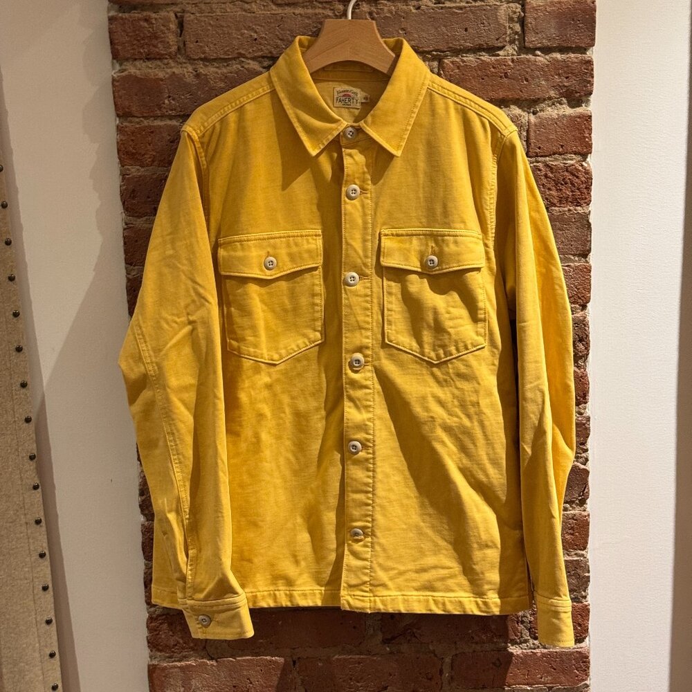 Jersey Shirt Jacket - Mens M - Yellow